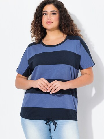 Ulla Popken Shirt 'Bea' in Blauw: voorkant
