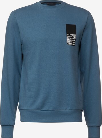 Street One MEN Sweatshirt in Blue: front