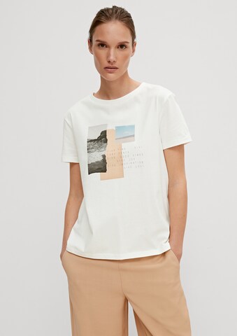 comma casual identity Shirt in Wit: voorkant