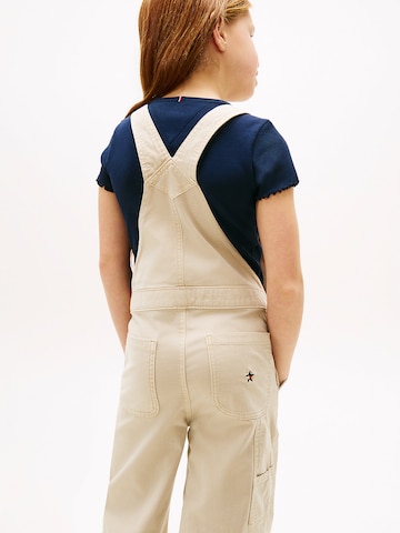 TOMMY HILFIGER Wide Leg Latzhose in Beige