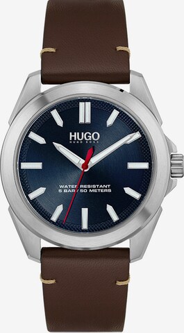 HUGO Analoog horloge 'Adventure' in Bruin: voorkant