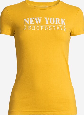 AÉROPOSTALE Shirt 'JULY NEW YORK' in Geel: voorkant