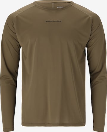 ENDURANCE Performance Shirt 'Angus' in Brown: front