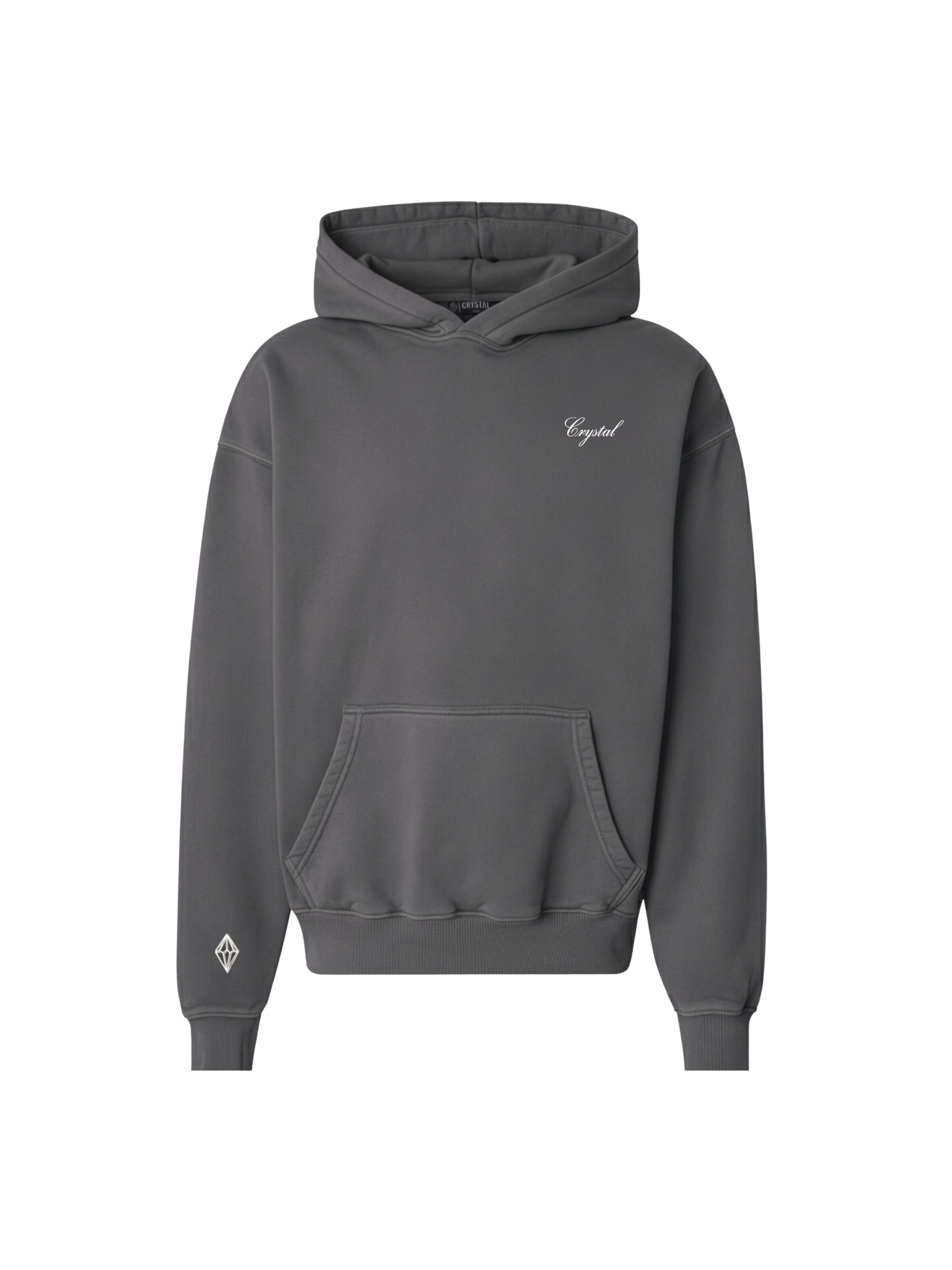 Crystal Paris Sweatshirt 'Arc' in Grey: front
