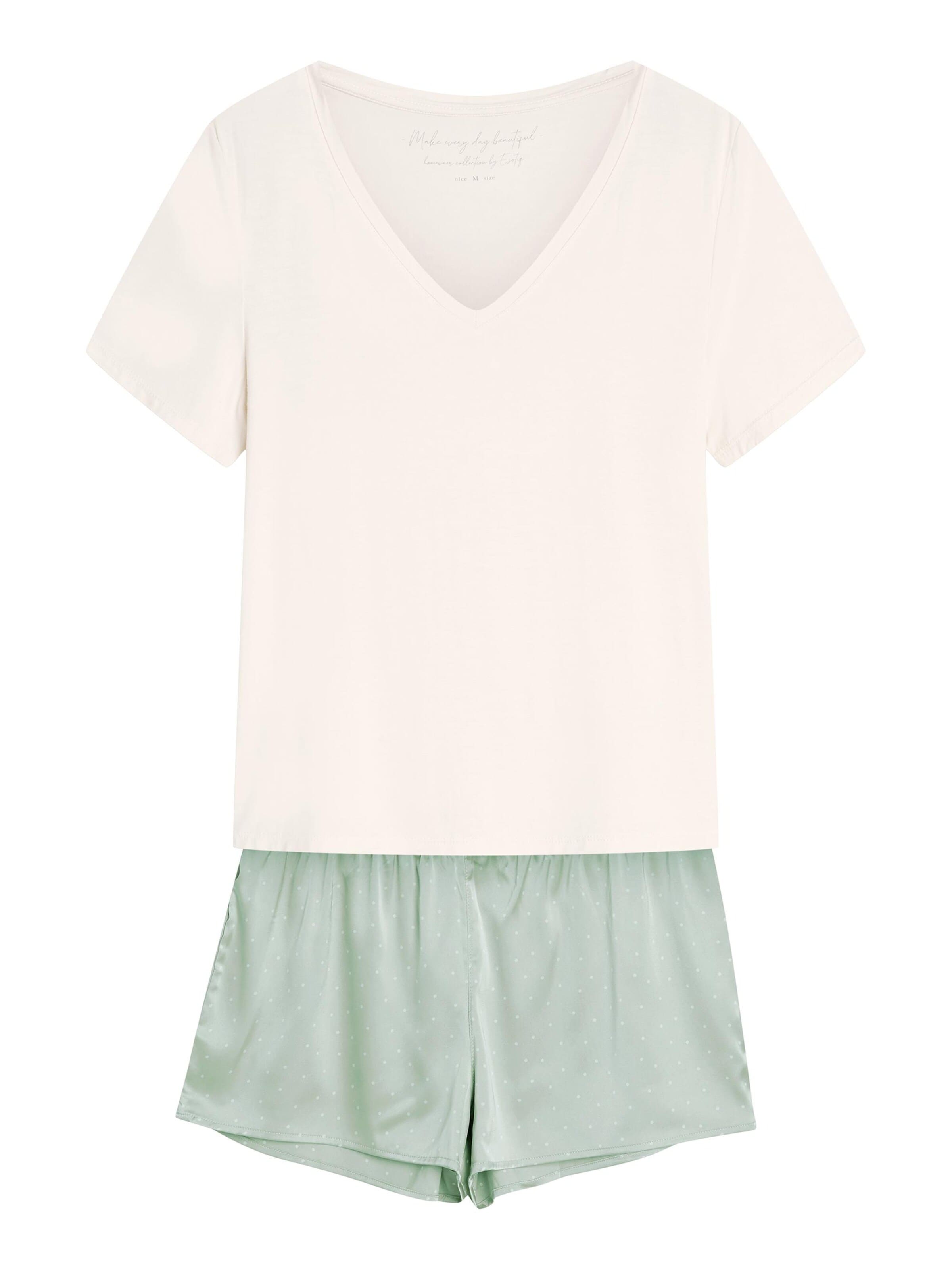 ESOTIQ - Pijama 'Renne' en beige: frente