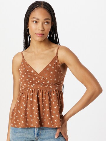 HOLLISTER Top in Brown: front