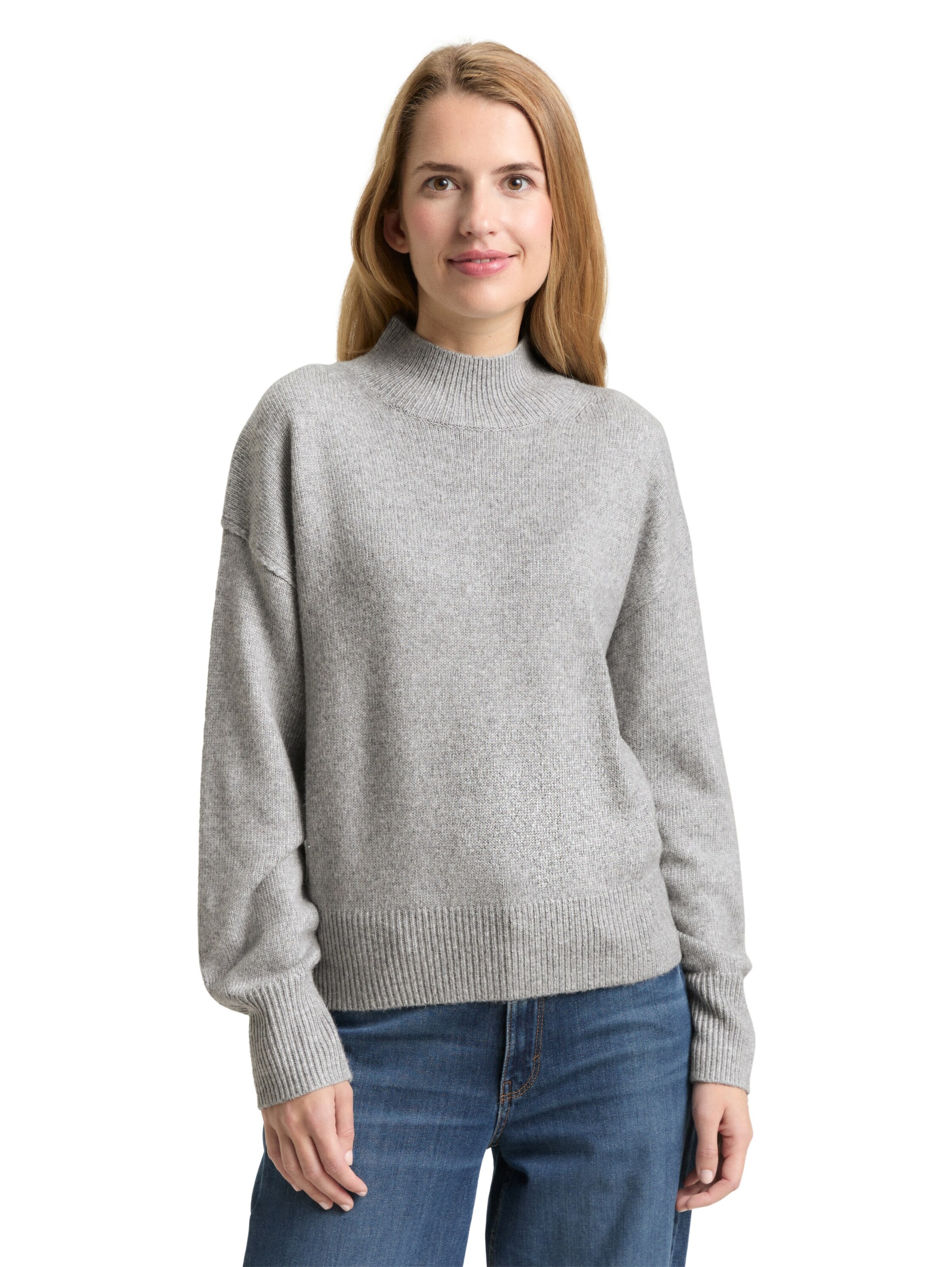 TOM TAILOR Sweater in Grey: front