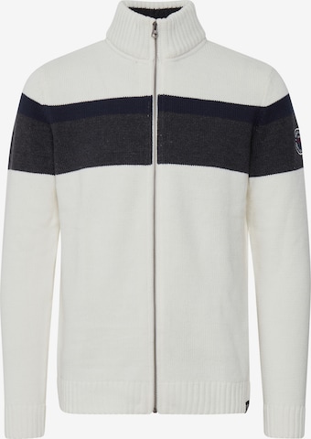 FQ1924 Strickjacke 'Edvard' in Weiß: Vorderseite