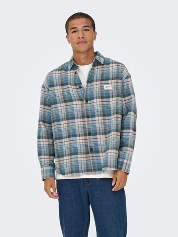 Only & Sons Comfort Fit Skjorte 'ONSJack' i blå: forside