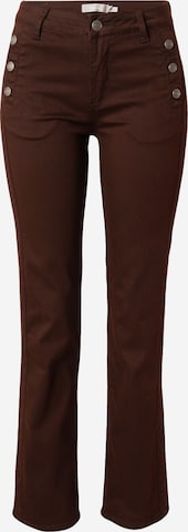 Coupe slim Pantalon 'LOMAX' Fransa en marron : devant