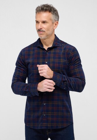 ETERNA Slim fit Button Up Shirt in Blue: front