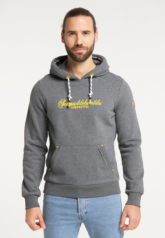 Schmuddelwedda Sweatshirt in Grijs: voorkant