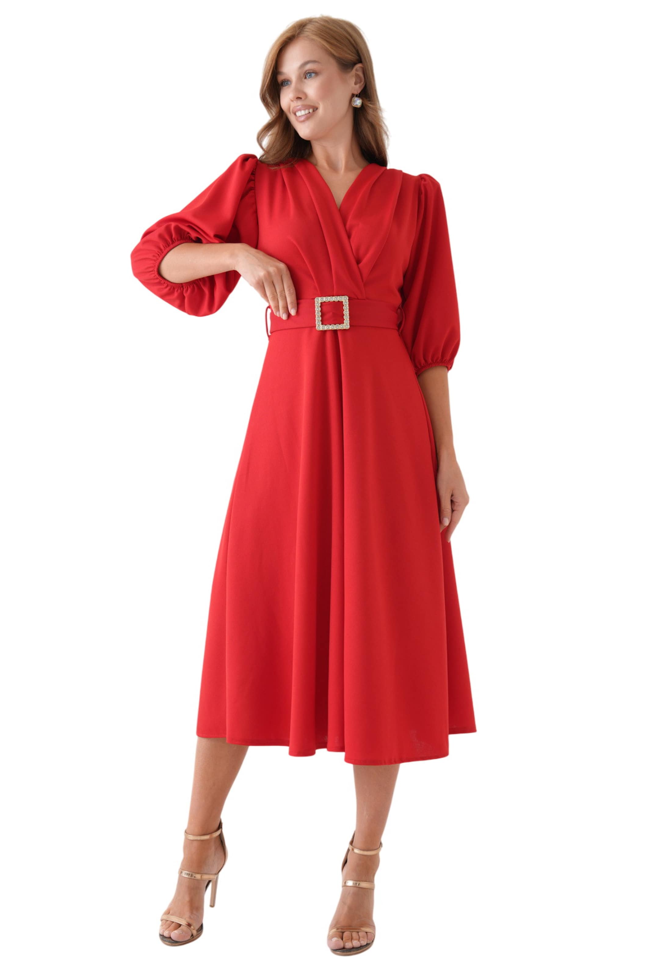 WOMAN VISION Kleid in Rot: Vorderseite