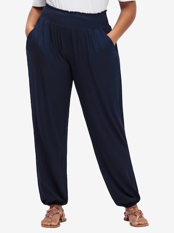 SHEEGO Tapered Pants in Blue: front