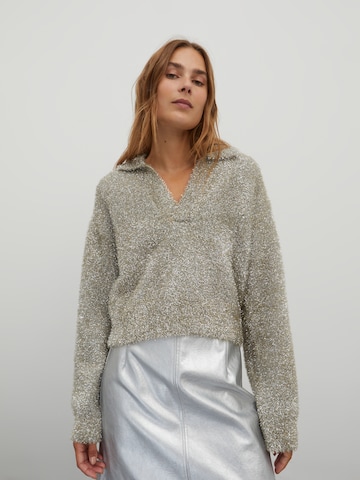 Pull-over 'Ieva' EDITED en argent : devant