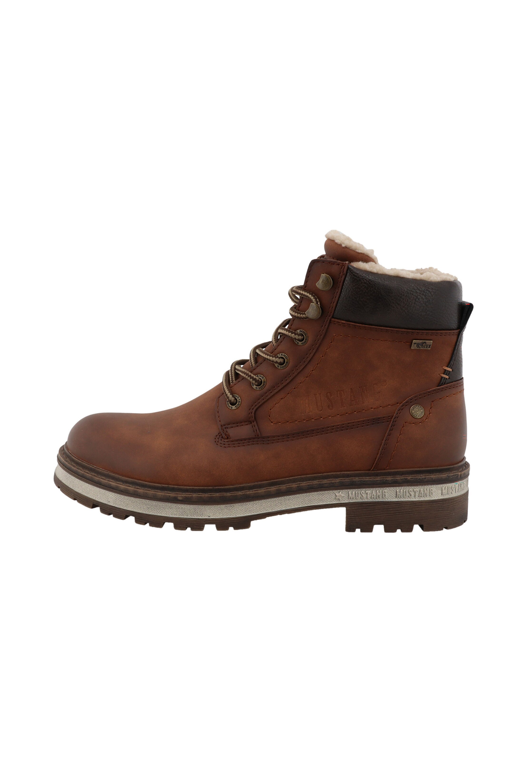 MUSTANG - Botas com atacadores em castanho