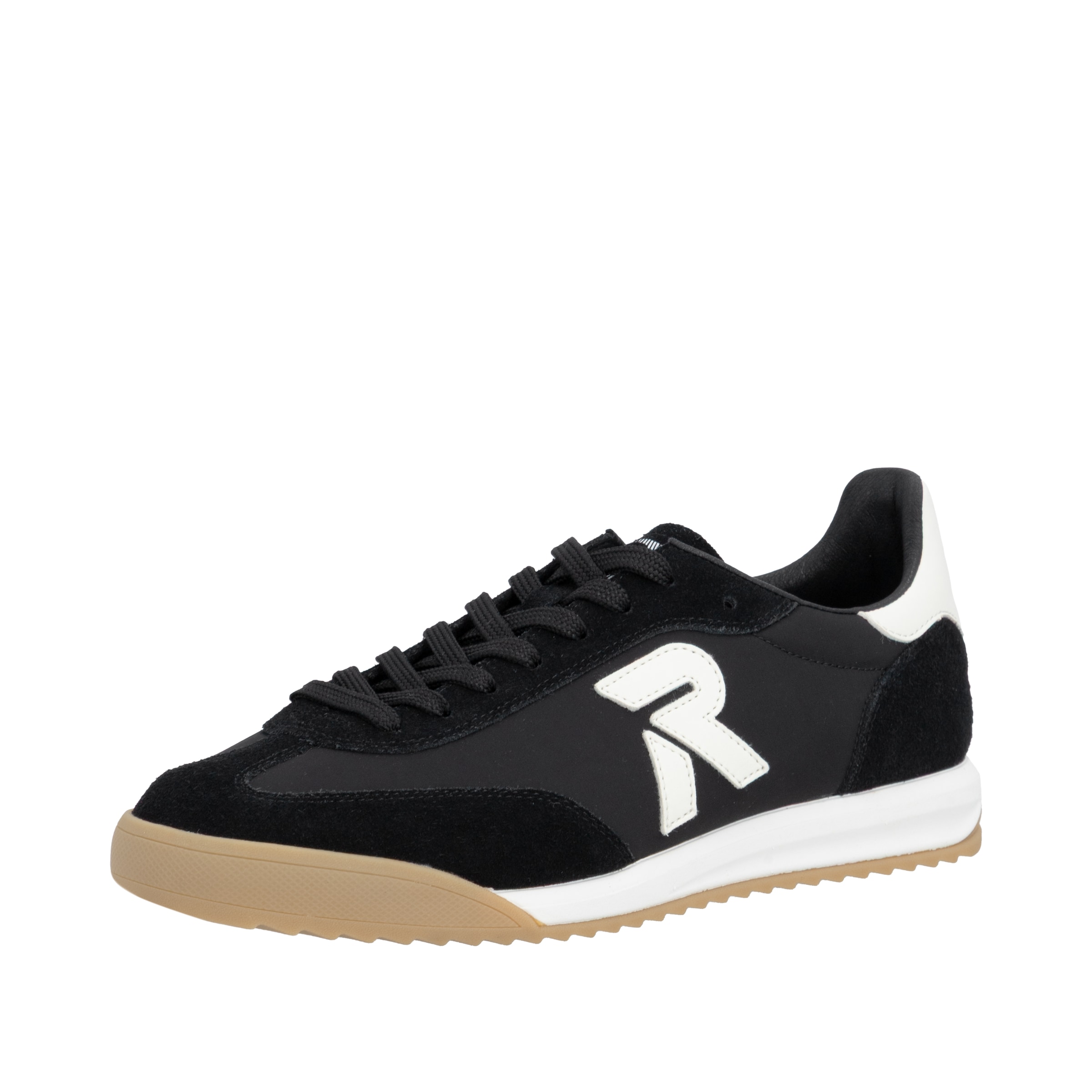 Baskets basses Rieker Sport en noir : devant