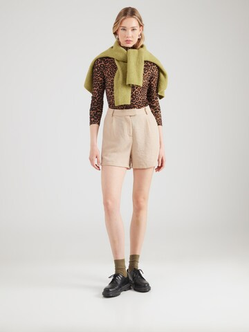 regular Pantaloni con pieghe 'Franca' di ABOUT YOU in beige