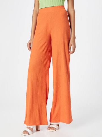 Nasty Gal Wide leg Trousers in Orange: front