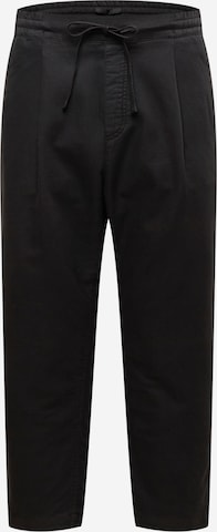 DRYKORN Regular Pleat-front trousers 'DENVER' in Black: front