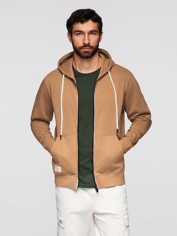 Ombre Sweatshirt 'OM-SSBZ-0272' in Bruin: voorkant