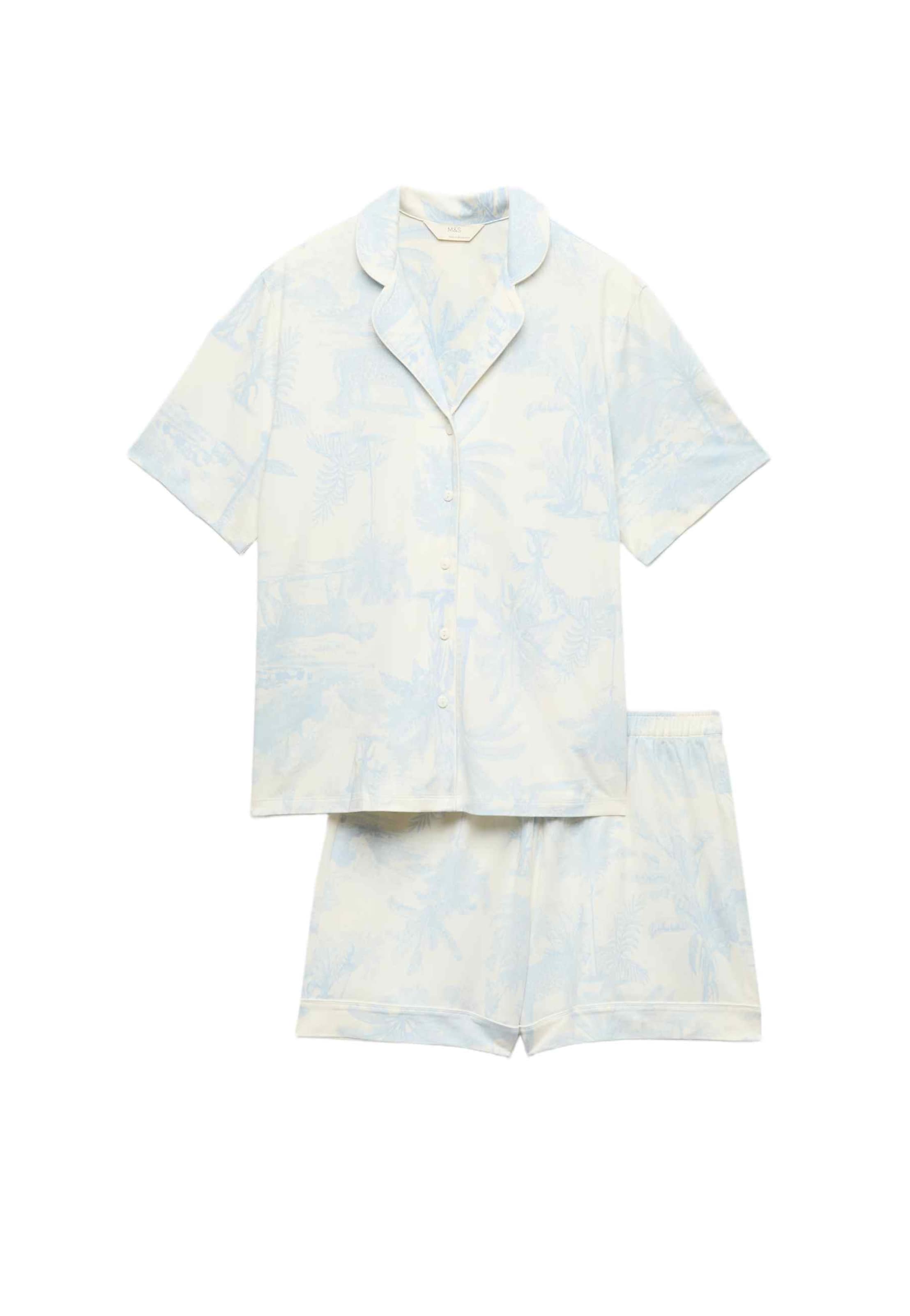 Marks & Spencer Pyjama in Wit: voorkant