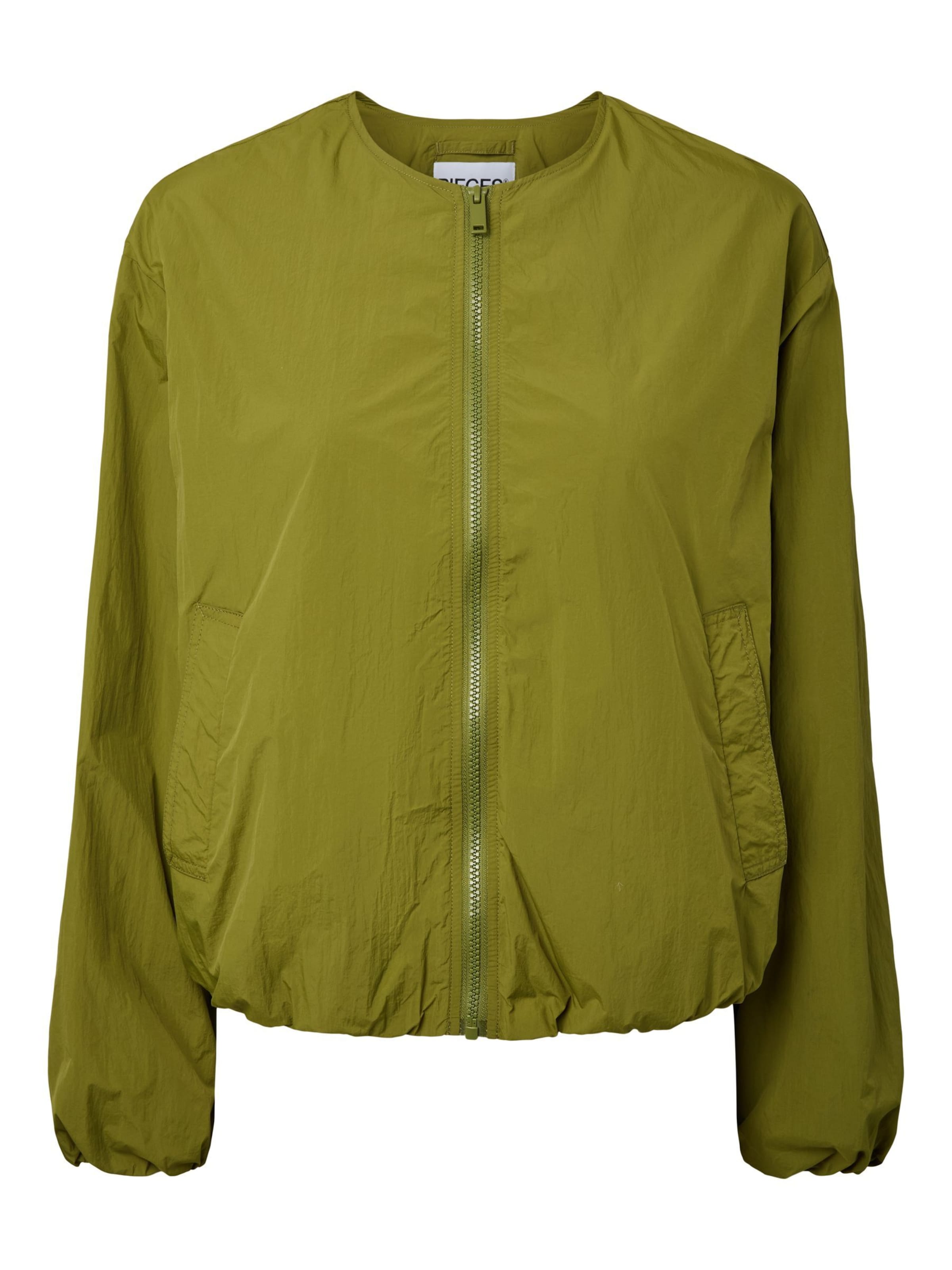 Veste mi-saison 'PCMilly' PIECES en vert : devant