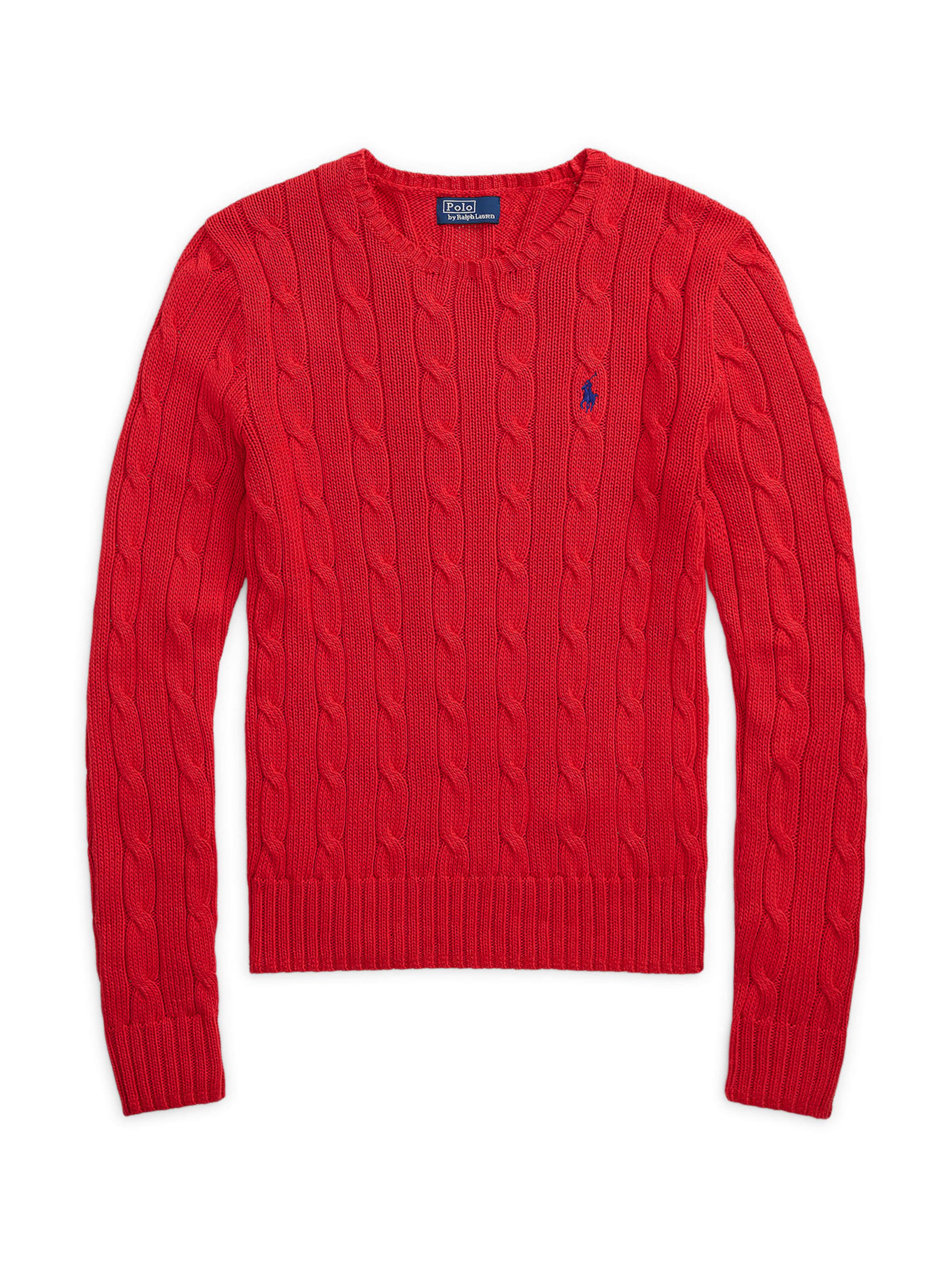 Pull-over Polo Ralph Lauren en rouge : devant