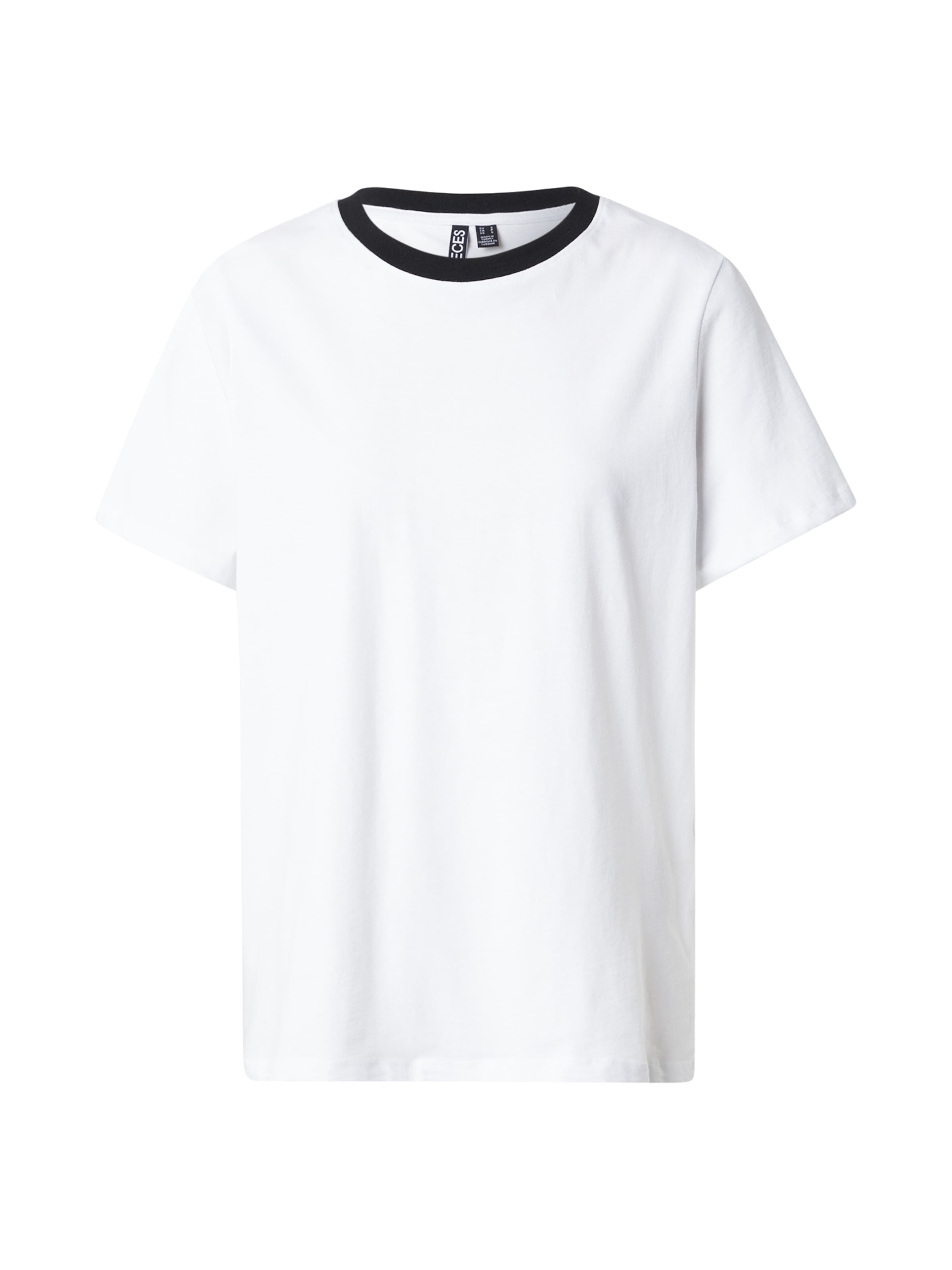 balts PIECES T-Krekls 'PCRIA': no priekšpuses