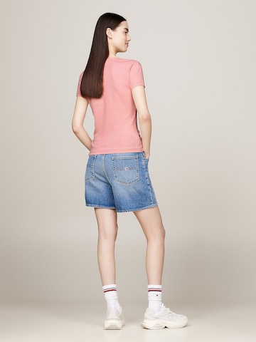 Tommy Jeans T-Shirt 'ESSENTIAL' in Pink