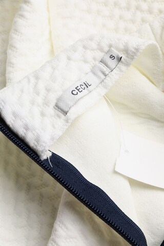 CECIL Sweatshirt & Zip-Up Hoodie in S in White