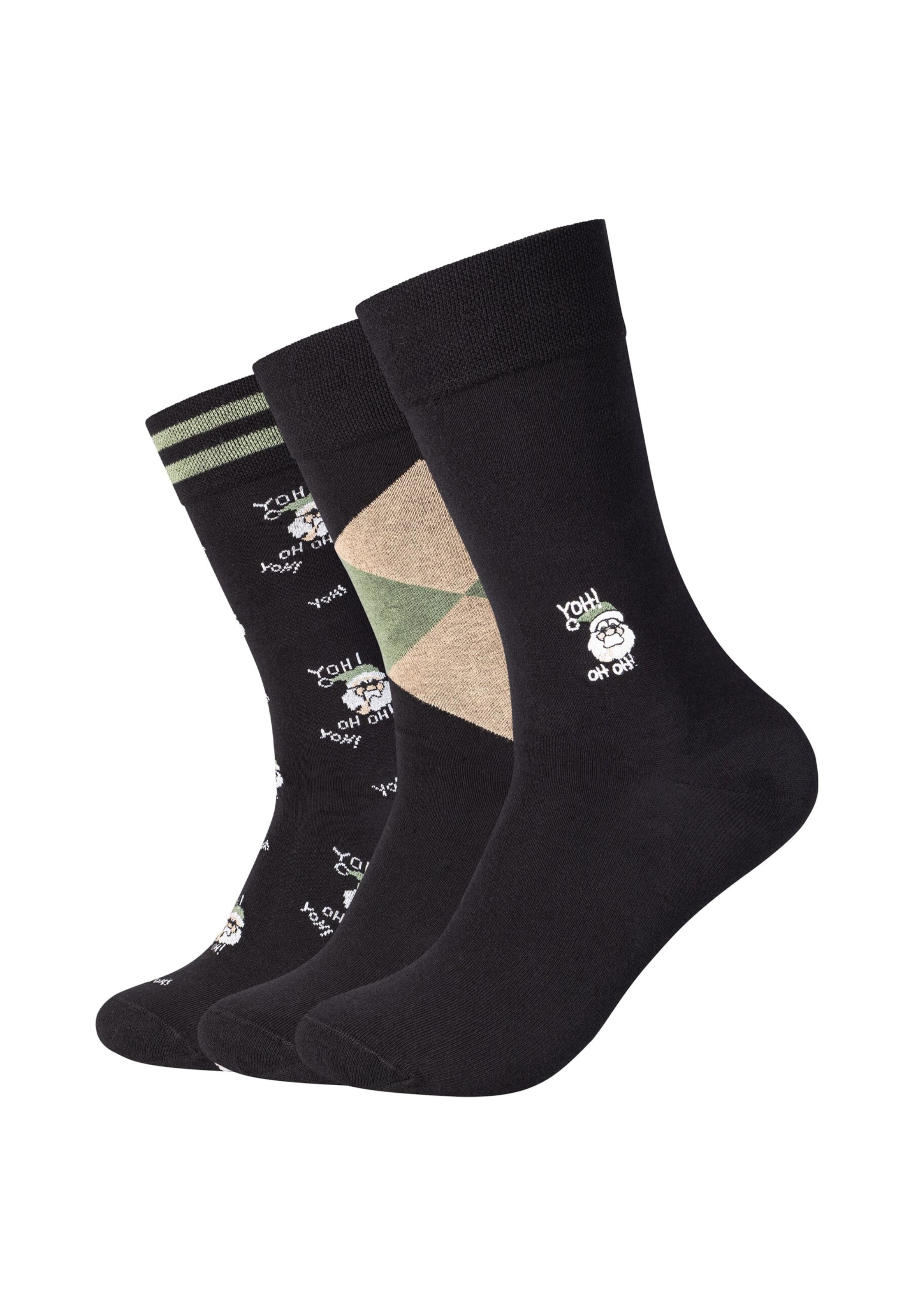 Chaussettes camano en noir : devant