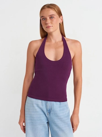 Dilvin Blouse in Lila: voorkant