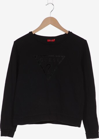 GUESS Sweatshirt & Zip-Up Hoodie in XXL in Black: front