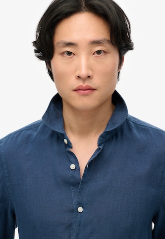 Superdry Regular fit Button Up Shirt in Blue