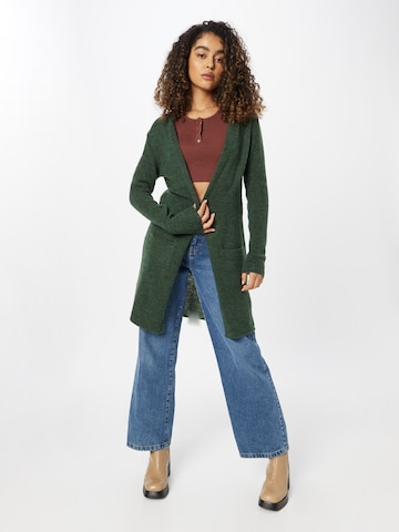 PULZ Jeans Knit Cardigan 'ASTRID' in Green