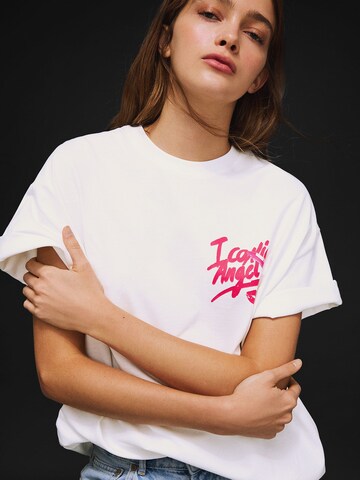 Bershka Oversized bluse i hvid