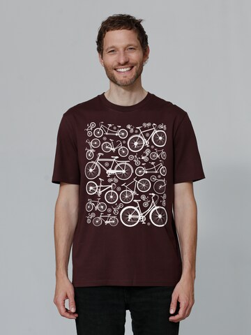 T-Shirt ' Fahrräder ' Watapparel en rouge : devant