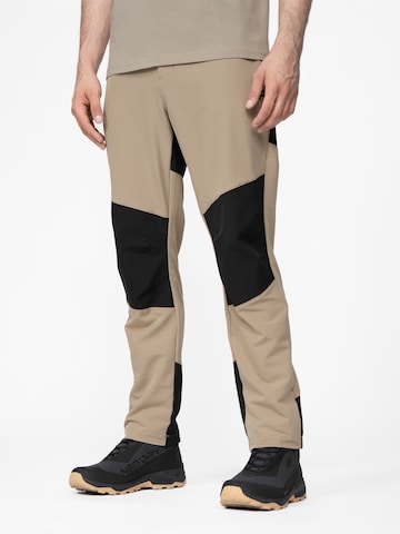 4F Slimfit Sportovní kalhoty 'SPMTR062' – béžová: přední strana