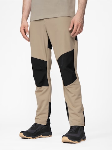 4F Slimfit Sportbroek 'SPMTR062' in Beige: voorkant