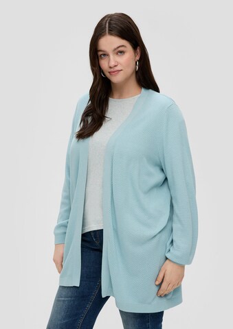 QS Knit Cardigan in Blue: front