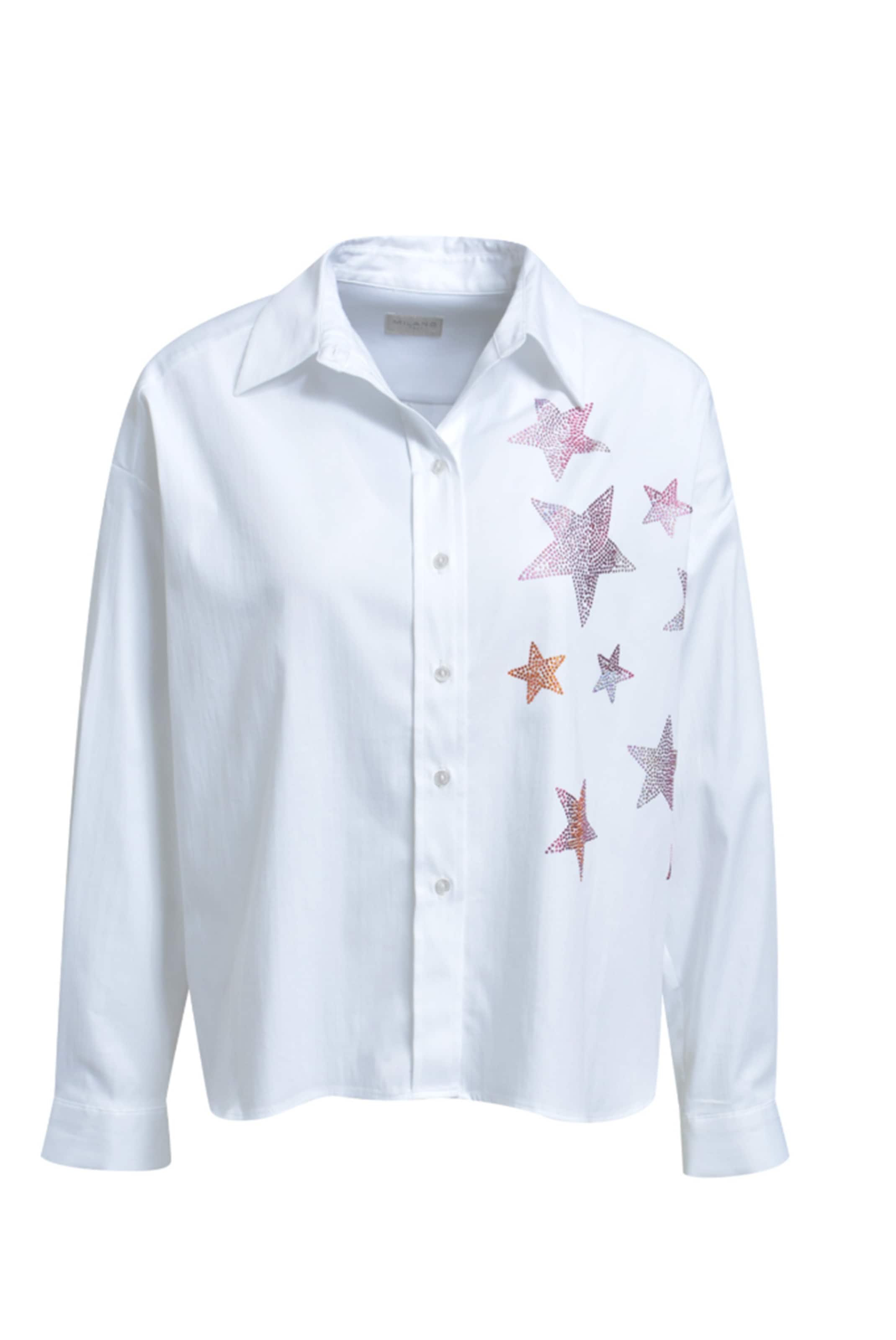 Milano Italy Blouse in White: front