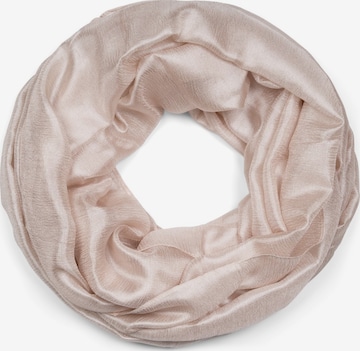 styleBREAKER Schlauchschal 'Seidiger Einfarbiger Loop' in Beige: Vorderseite