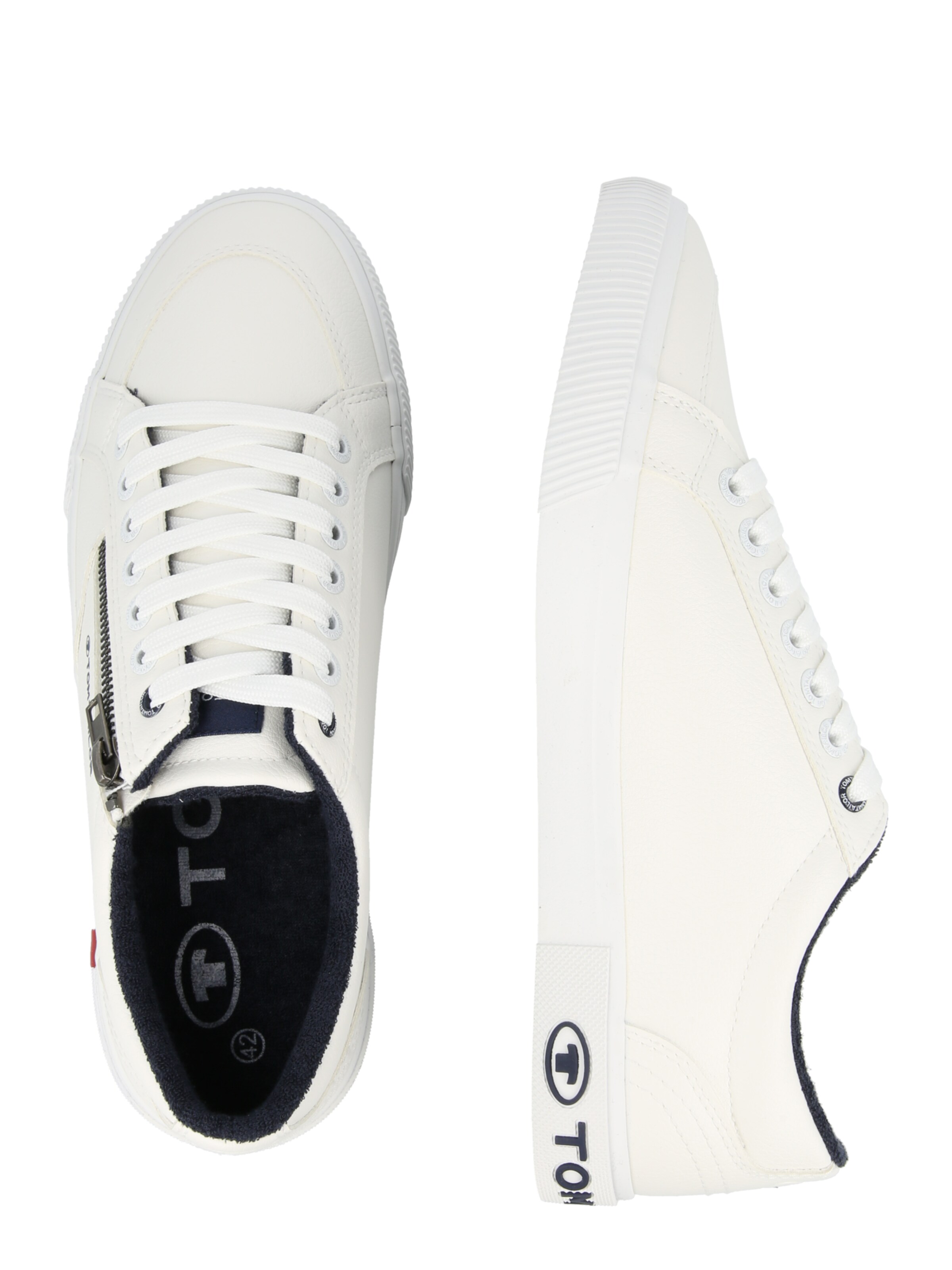 TOM TAILOR Trampki niskie w kolorze biały