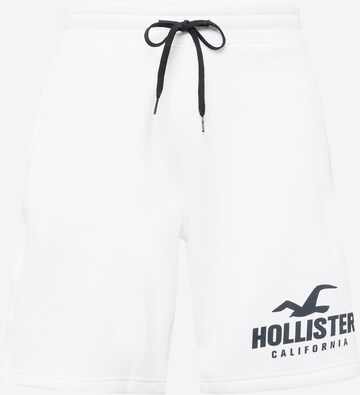 HOLLISTER regular Παντελόνι σε λευκό: μπροστά
