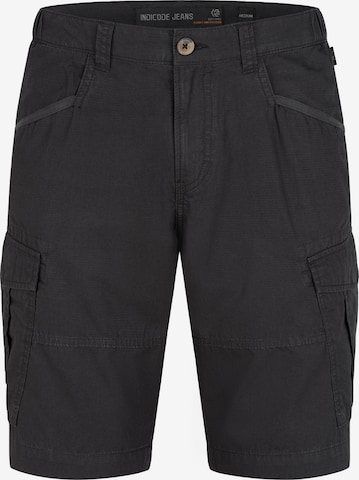 INDICODE JEANS Shorts 'Dreier' in Schwarz: Vorderseite