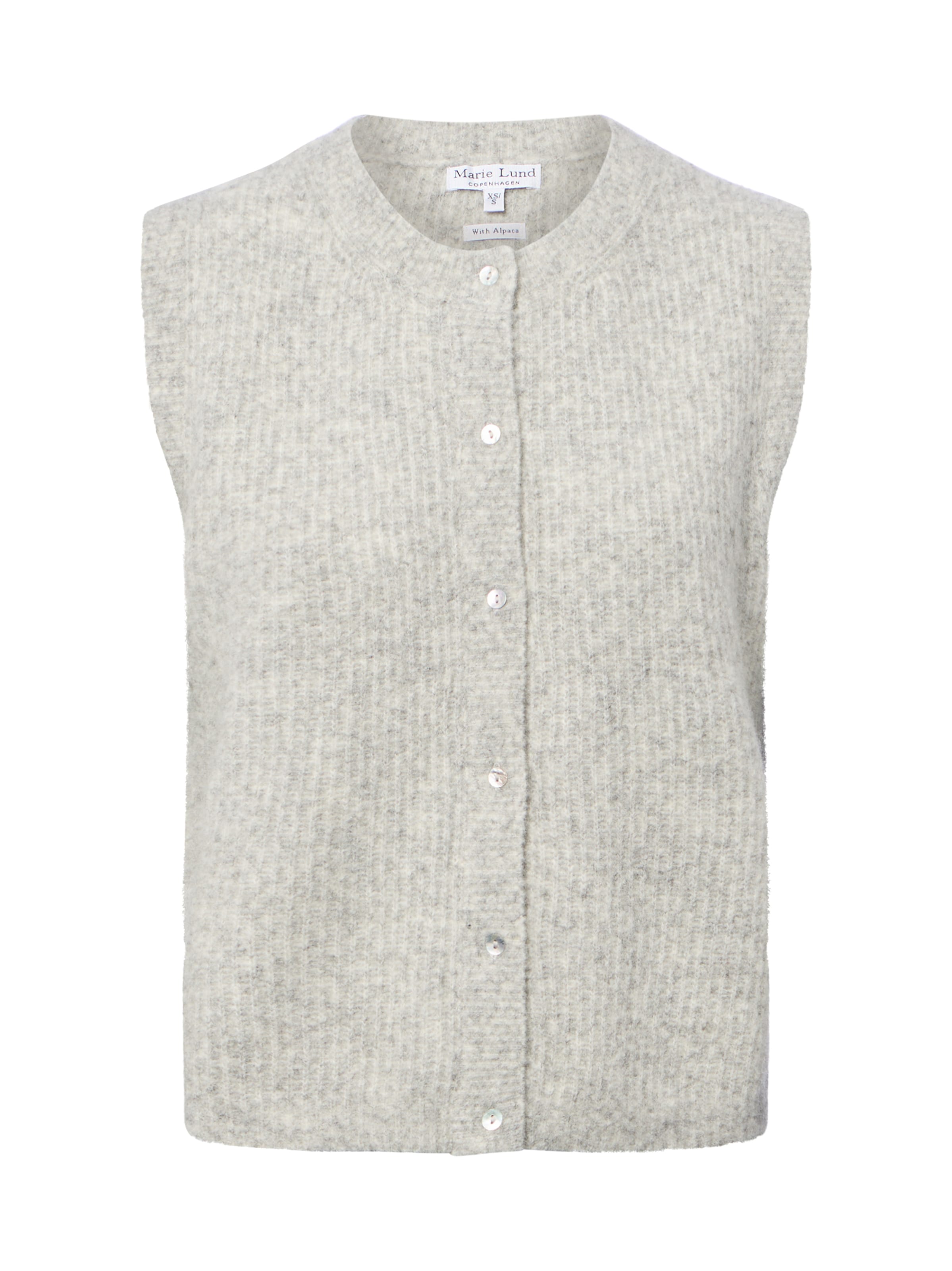 Marie Lund Knit Cardigan in Grey: front