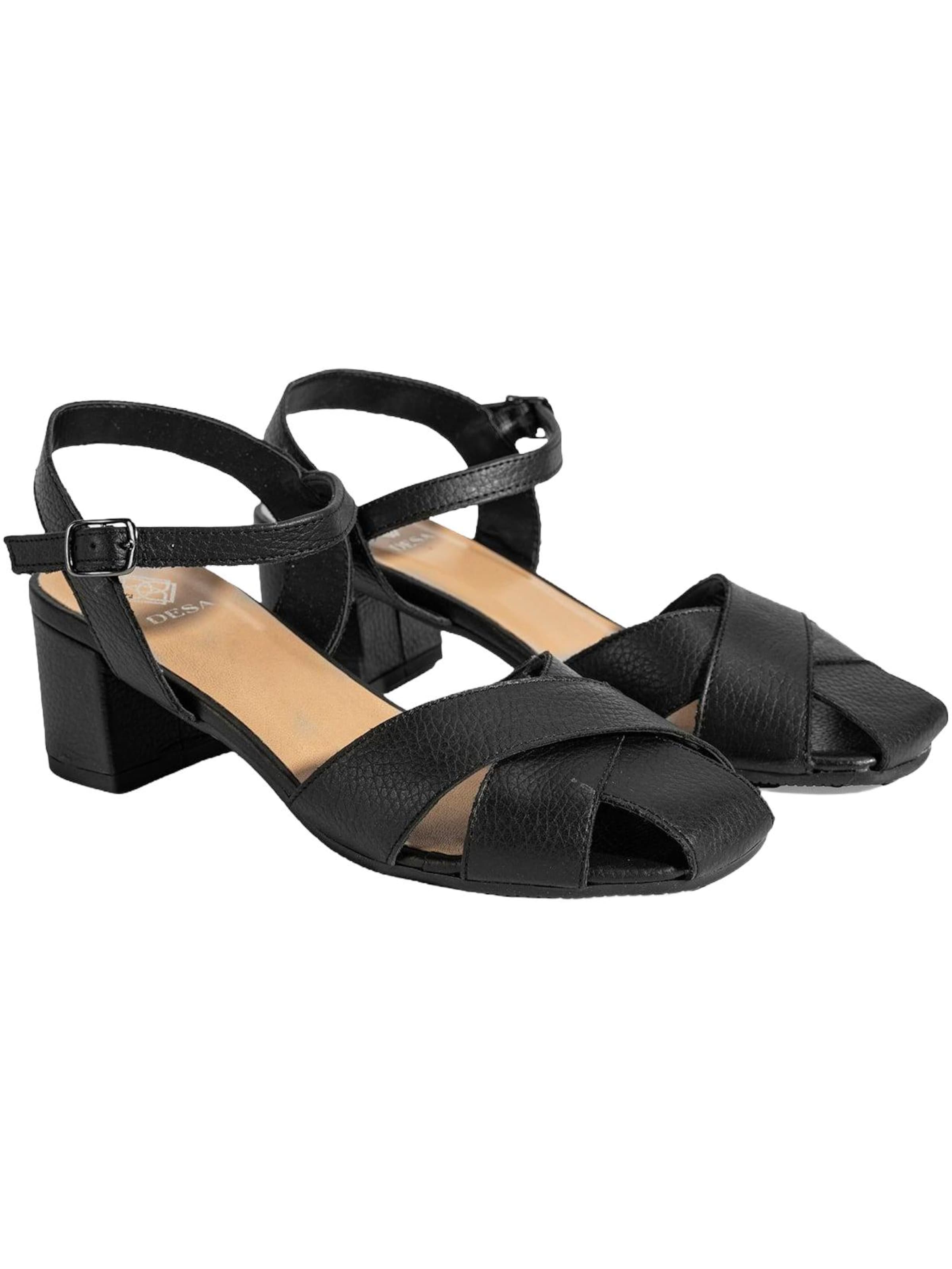 Desa Sandale‌‌‌‌‌‌‌‌ in Schwarz: Vorderseite