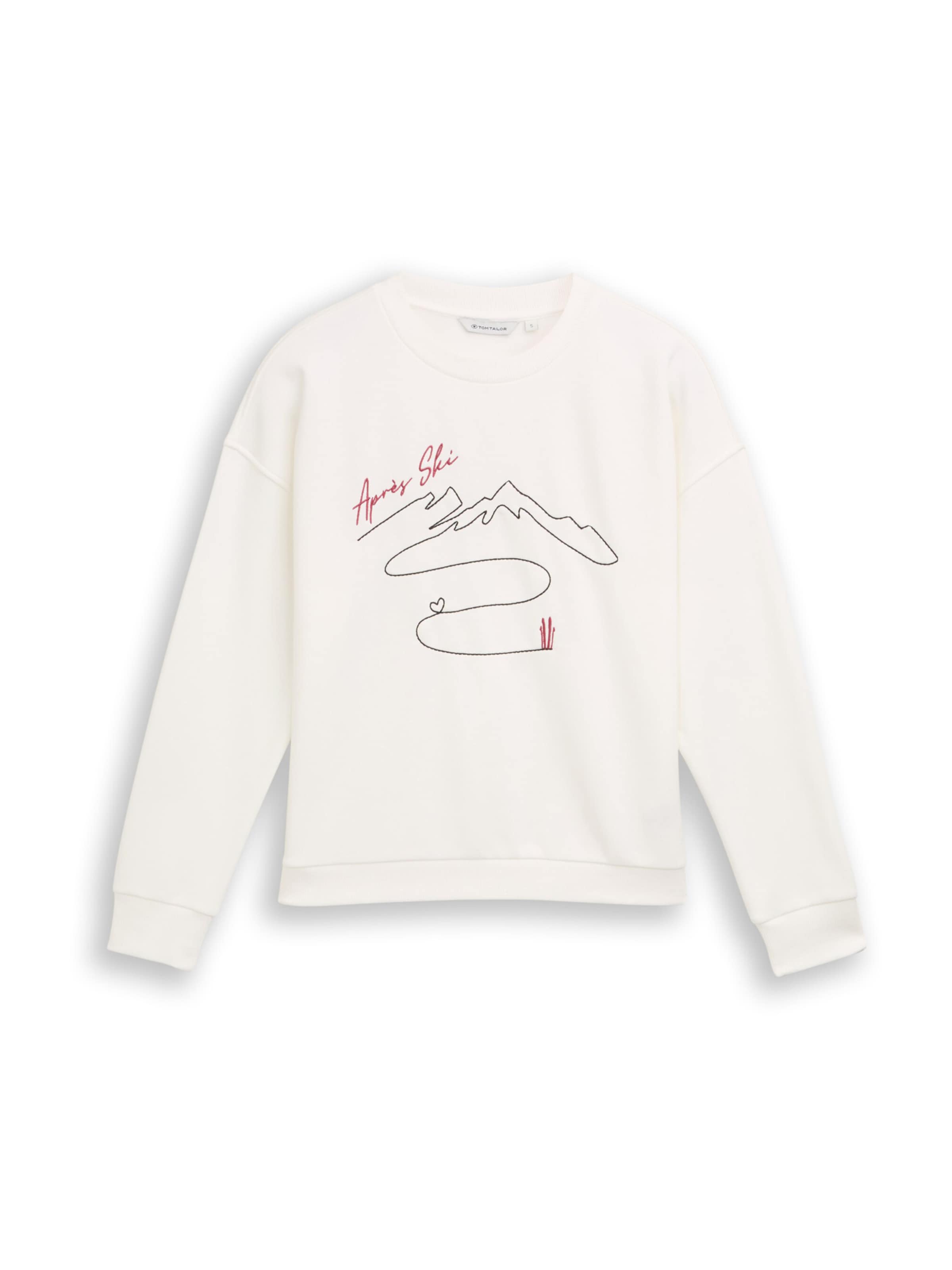 TOM TAILOR Sweatshirt in Weiß: Vorderseite