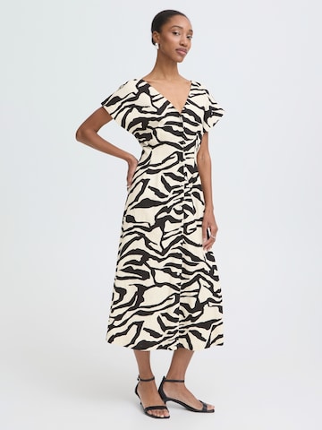 ICHI - Vestido camisero 'IHLINNO' en verde: frente